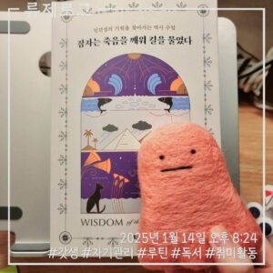 갓생 독서 동기부여 자기계발 루틴 잠자는 죽음을 깨워 길을 물었다
