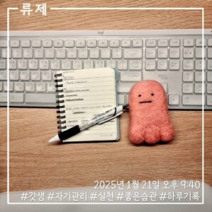 하루계획 갓생 모닝루틴 달성 성취 아날로그인간 ryujex 류제