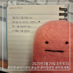 하루계획 갓생 모닝루틴 달성 성취 아날로그인간 ryujex 류제