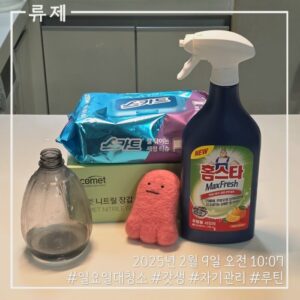 갓생 동기부여 자기관리 건강한삶 ryujex 류제 청소 주방청소 락스청소 홈스타 청소도구