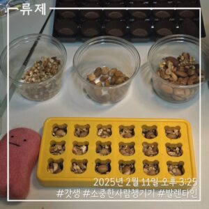 갓생 동기부여 자기관리 식단 건강한삶 ryujex 류제 디저트 발렌타인 초콜릿 발렌타인선물 초콜릿만들기