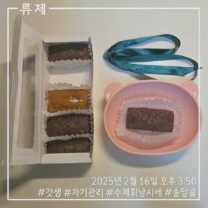 갓생 동기부여 자기관리 식단 건강한삶 ryujex 류제 디저트 수제휘낭시에 수제디저트 레즈비언 레즈비언커플 연인의선물