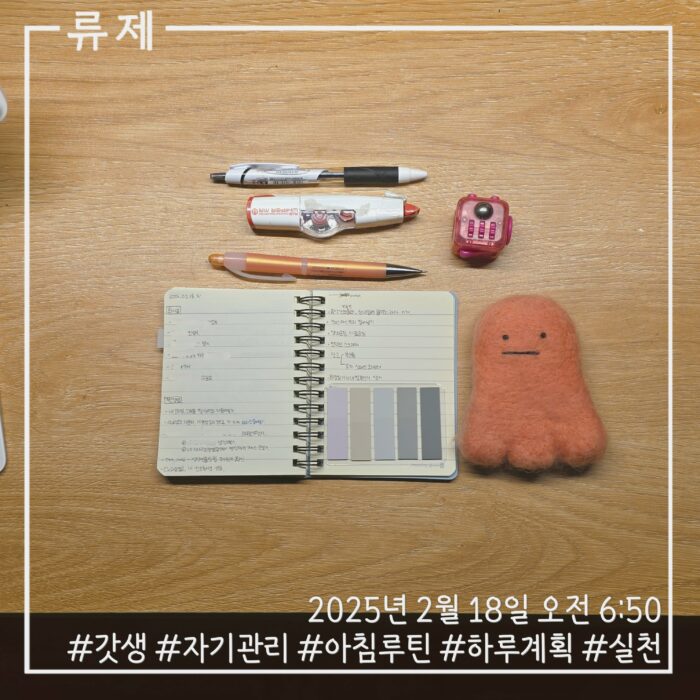 하루계획 갓생 모닝루틴 달성 성취 아날로그인간 ryujex 류제 갤럭시S25울트라