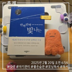 ryujex 류제 갓생 자기관리 동기부여 모닝루틴 루틴 독서 독서노트 에쿠니가오리 반짝반짝빛나는 은사자들 실버라이온 silverlion