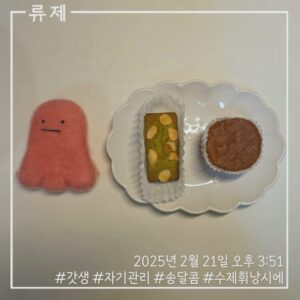 갓생 동기부여 자기관리 식단 건강한삶 ryujex 류제 디저트 수제휘낭시에 카스테라 수제디저트 레즈비언 레즈비언커플 연인의선물